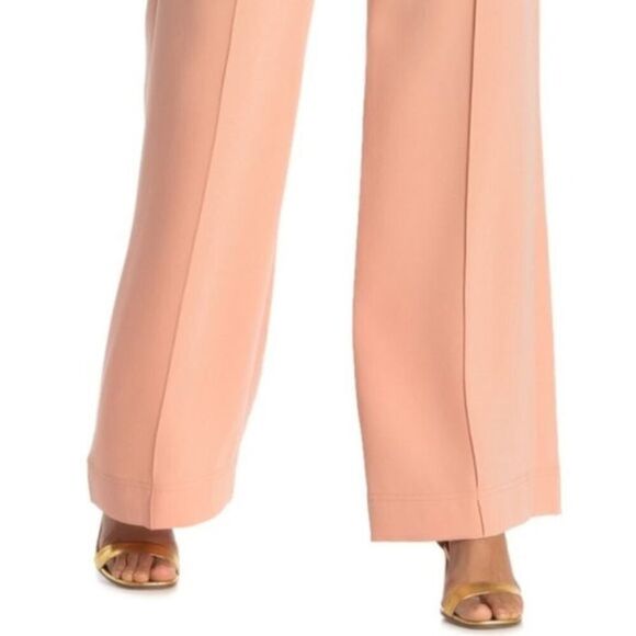 Diane von Furstenburg Coral High-Rise Kiersten Wide Leg Trousers Pants Size 4 - Picture 8 of 16